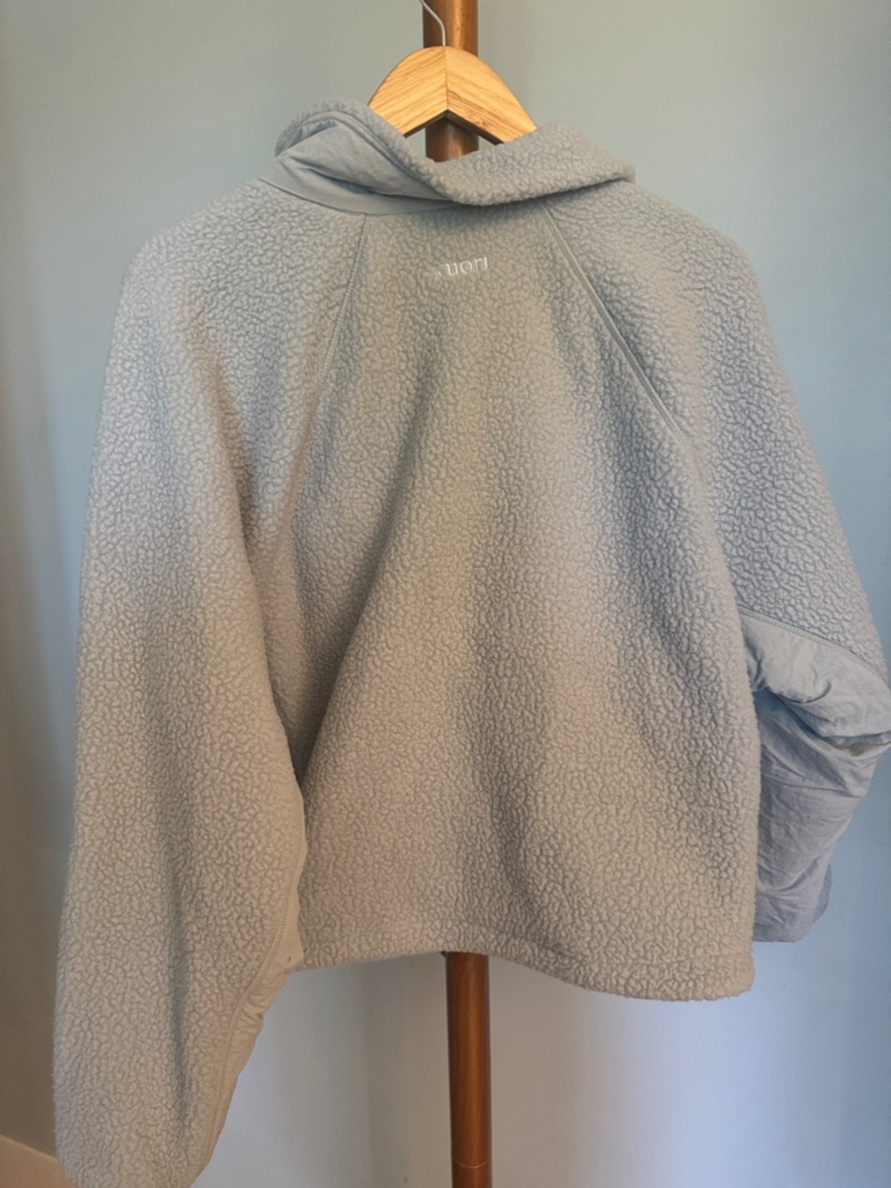 Vuori Light blue Teddy Jacket with Zip Pockets - Picture 3 of 6